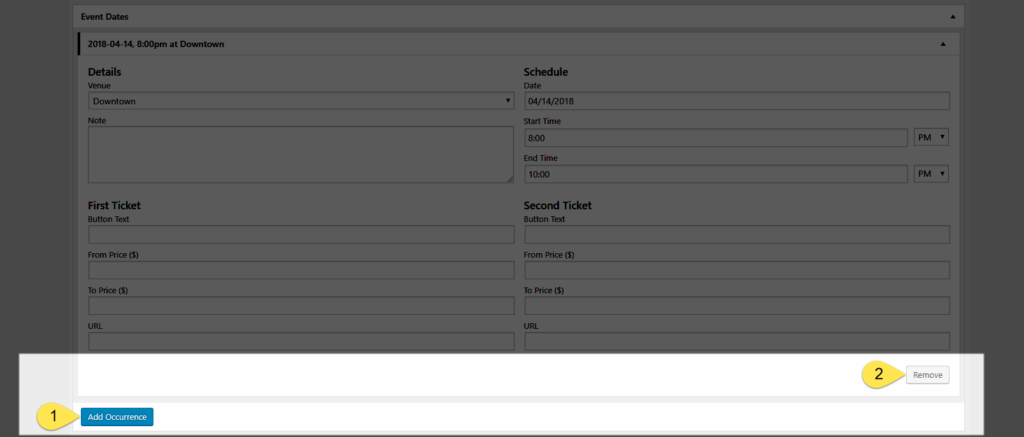 Mastering Event Occurrences – Venture Event Manager Documentation